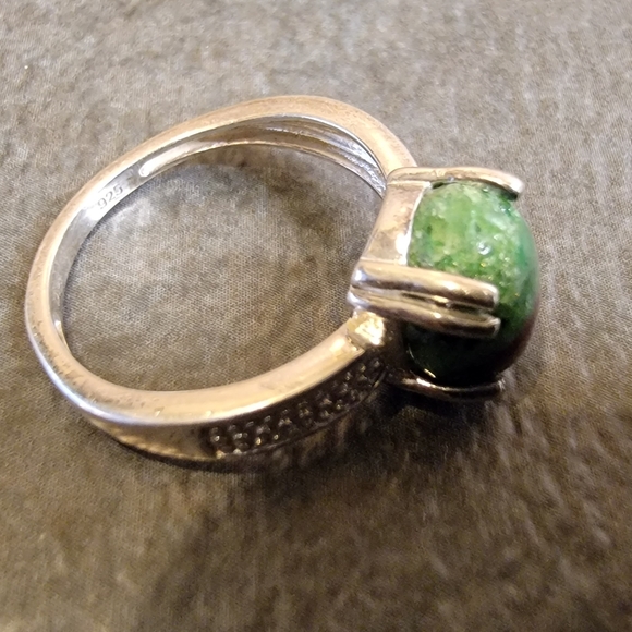 Native Ruby Fuchsite Gemstone Ring 7 Sterling Silver Boho Size Womens Jewelry - Picture 4 of 5